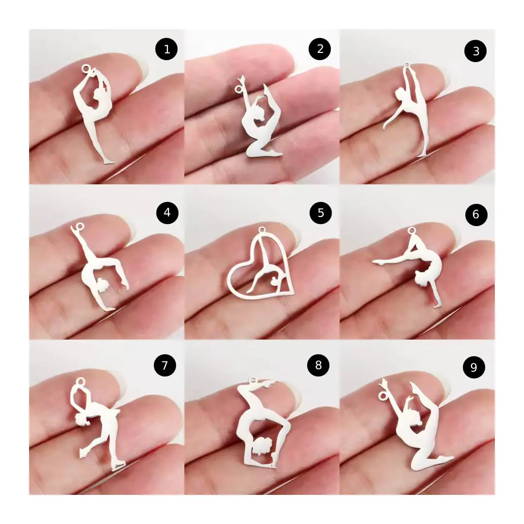 گردنبند ورزش ژیمناسیک نقره و زنجیر