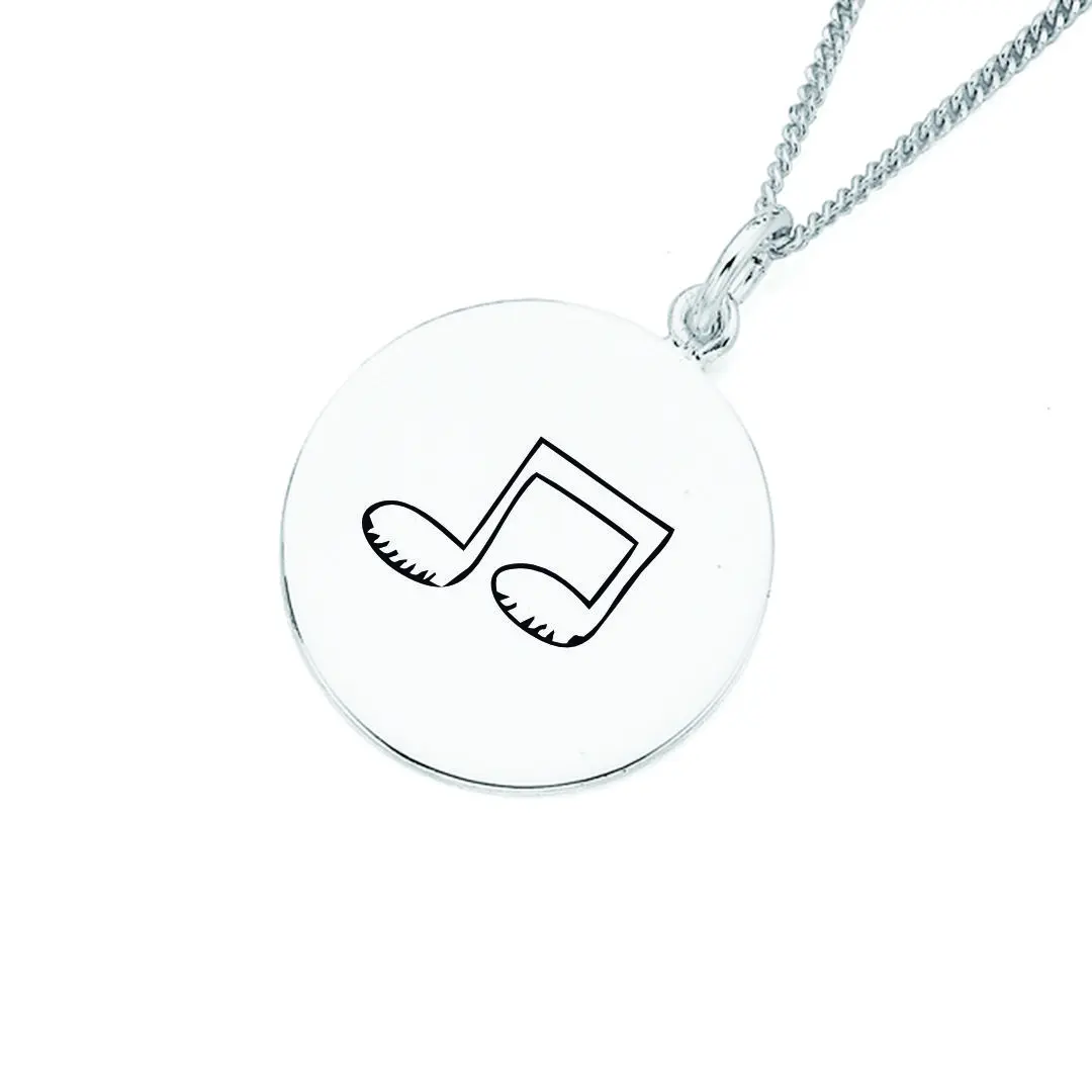 پلاک استیل موزیک به همراه زنجیر