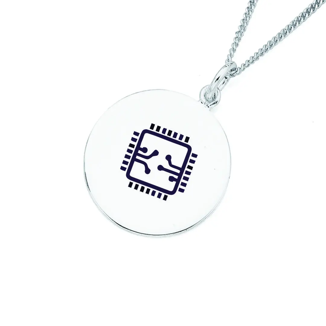 پلاک چیپ و زنجیر استیل