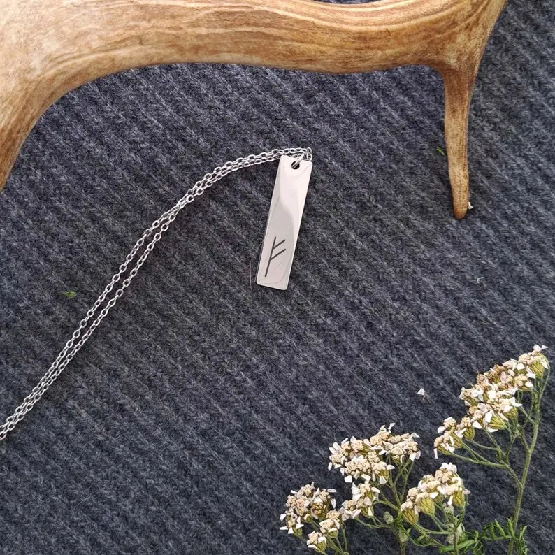 پلاک استیل وایکینگ‌ها به همراه زنجیر