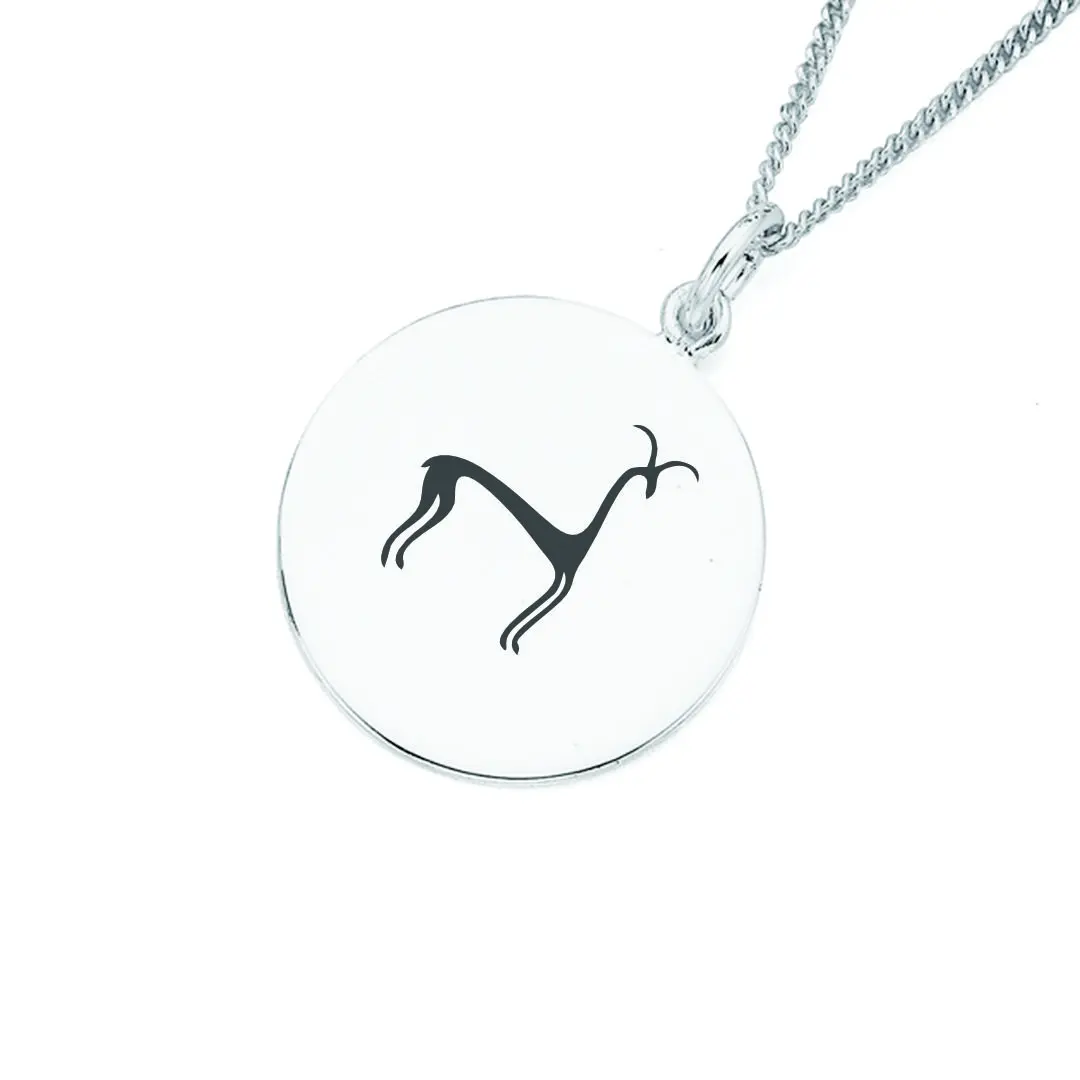 گردنبند ماه شاخ دار و زنجیر استیل