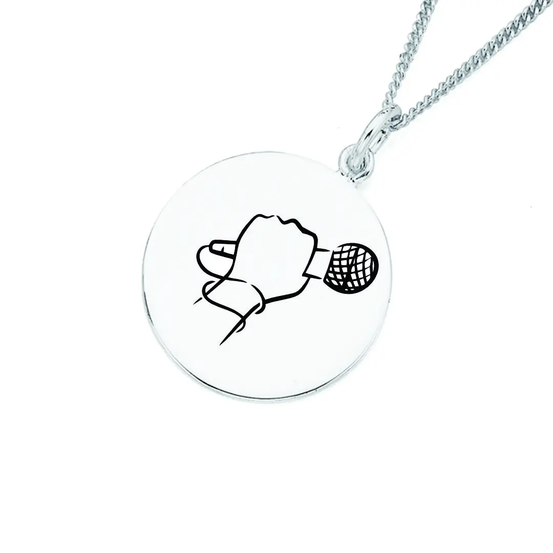 پلاک استیل میکروفون به همراه زنجیر