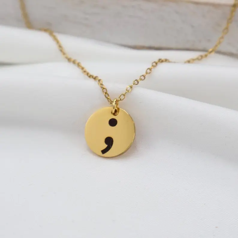 پلاک استیل کاما به همراه زنجیر