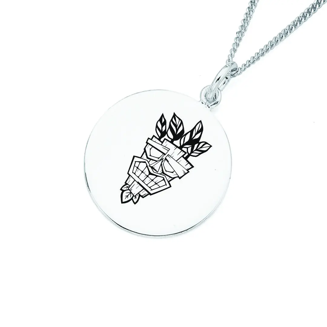 پلاک Aku Aku و زنجیر استیل