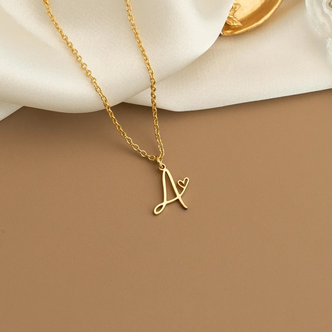 حروف A انگلیسی نقره به همراه زنجیر