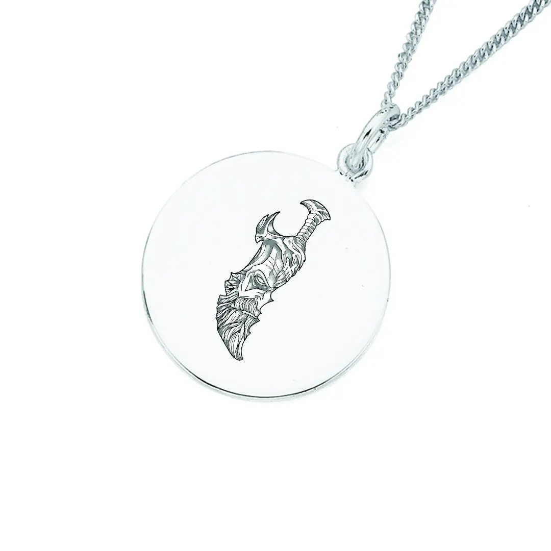 پلاک شمشیر گاد آو وار و زنجیر استیل