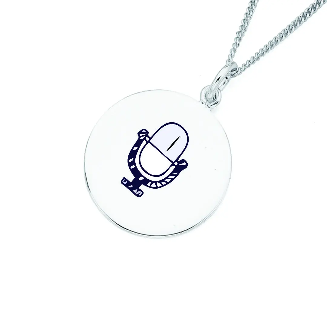 پلاک استیل میکروفون به همراه زنجیر