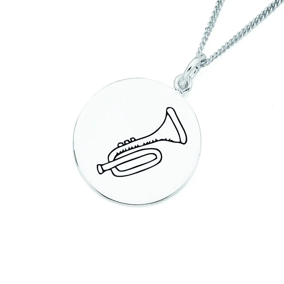 پلاک استیل ترومپت به همراه زنجیر