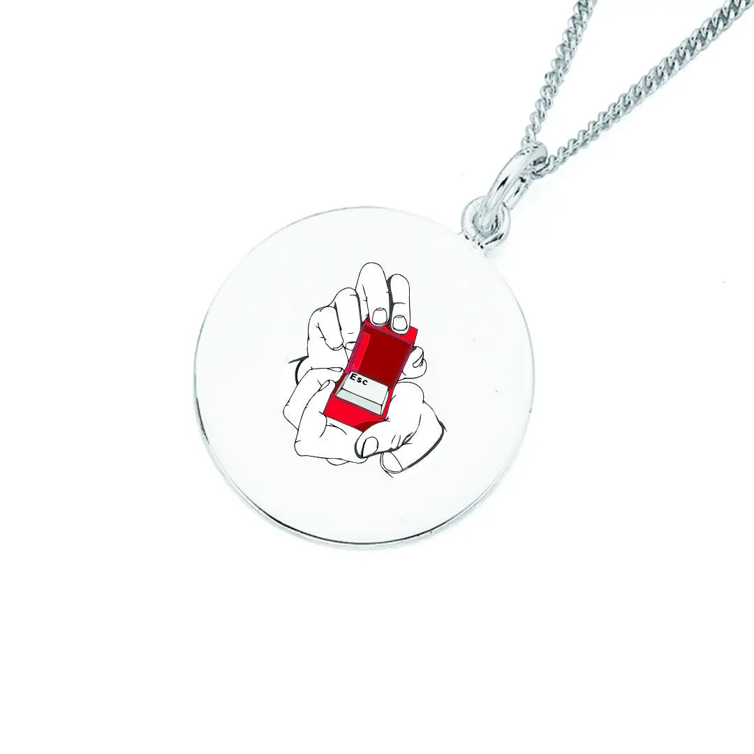 پلاک esc و زنجیر استیل