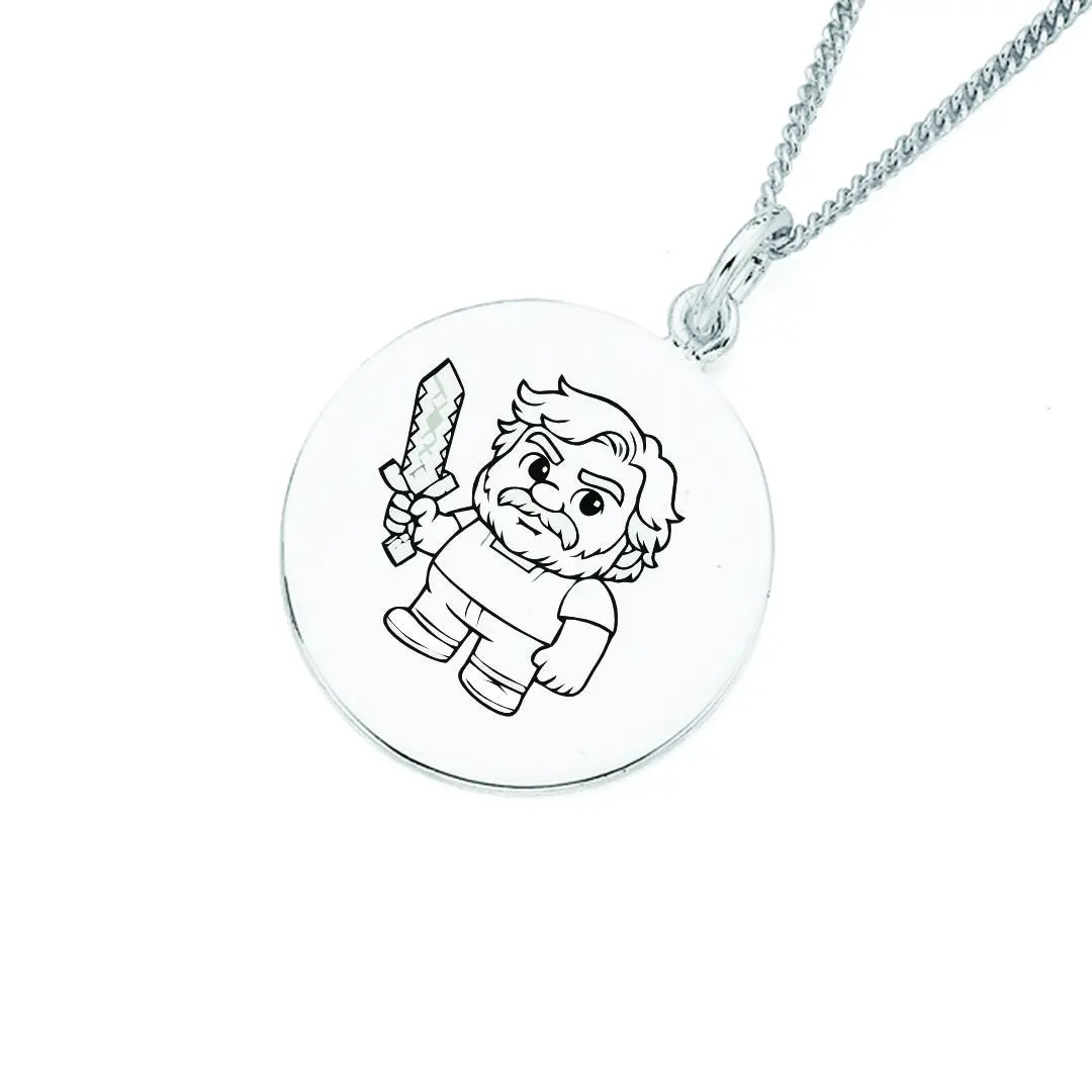 پلاک استیل Steve به همراه زنجیر