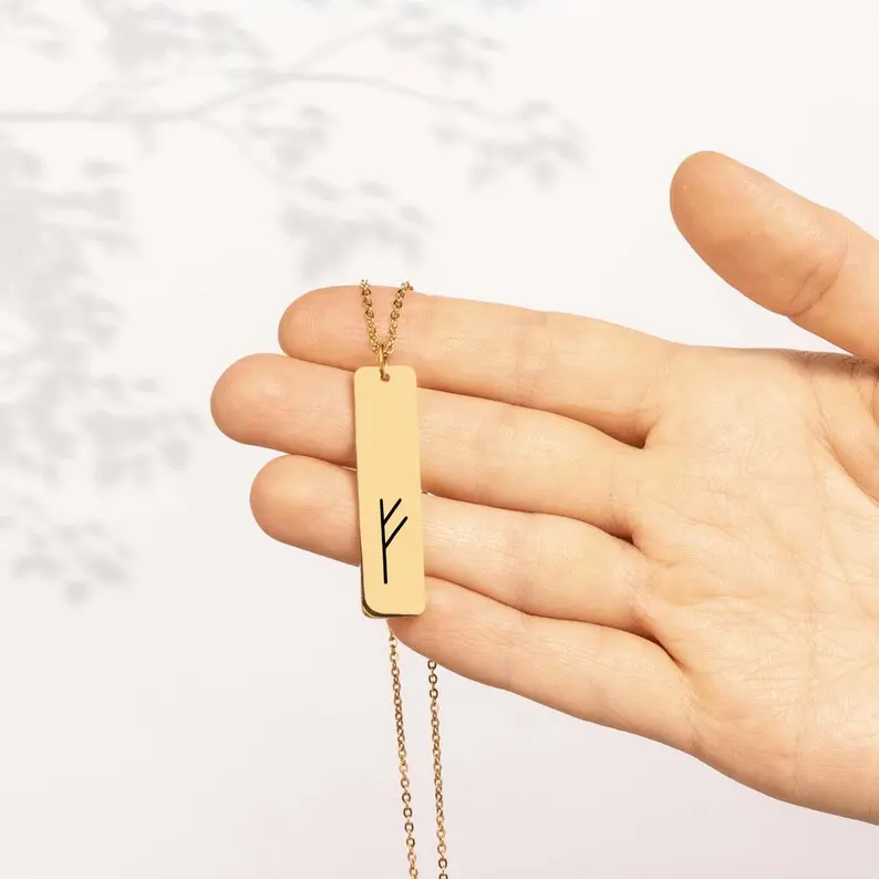 پلاک استیل وایکینگ‌ها به همراه زنجیر