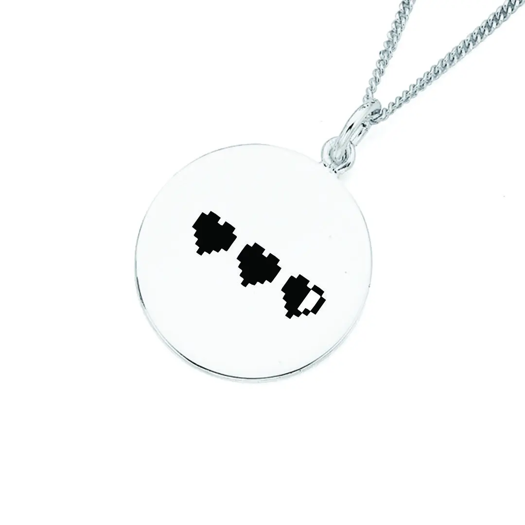 پلاک قلب شکسته و زنجیر استیل