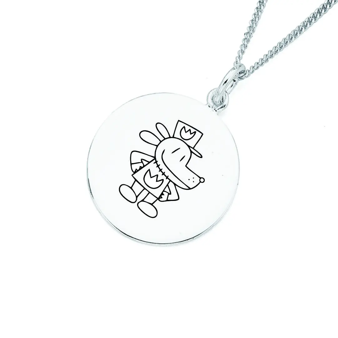 پلاک استیل Dog Man به همراه زنجیر