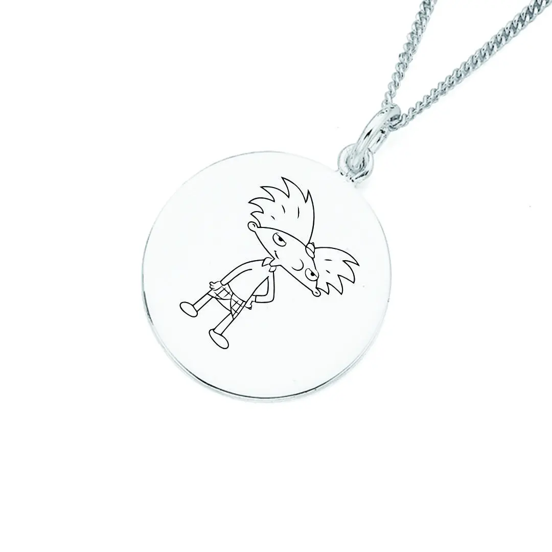 پلاک Hey Arnold و زنجیر استیل