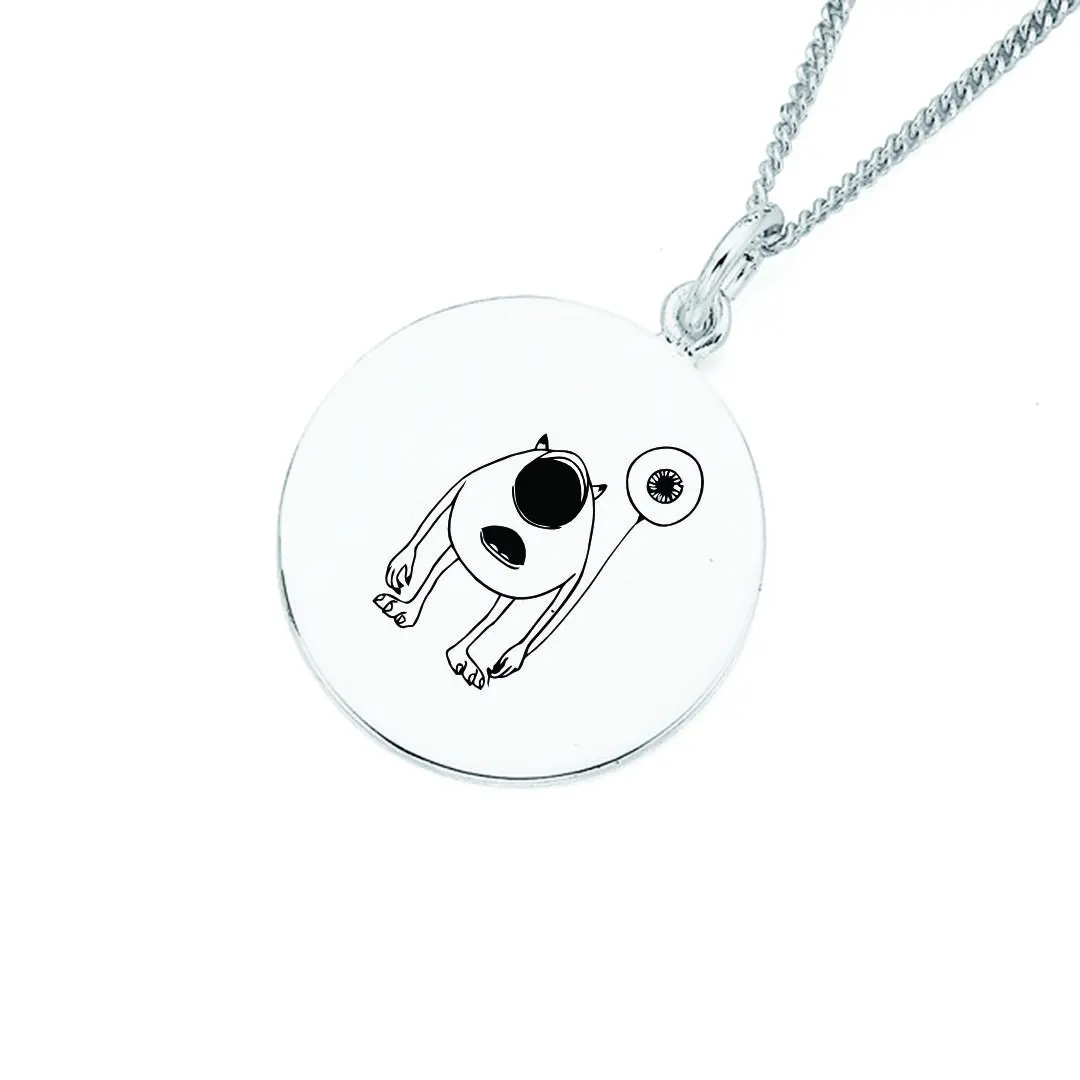 پلاک مایک Mike Wazowski و زنجیر استیل