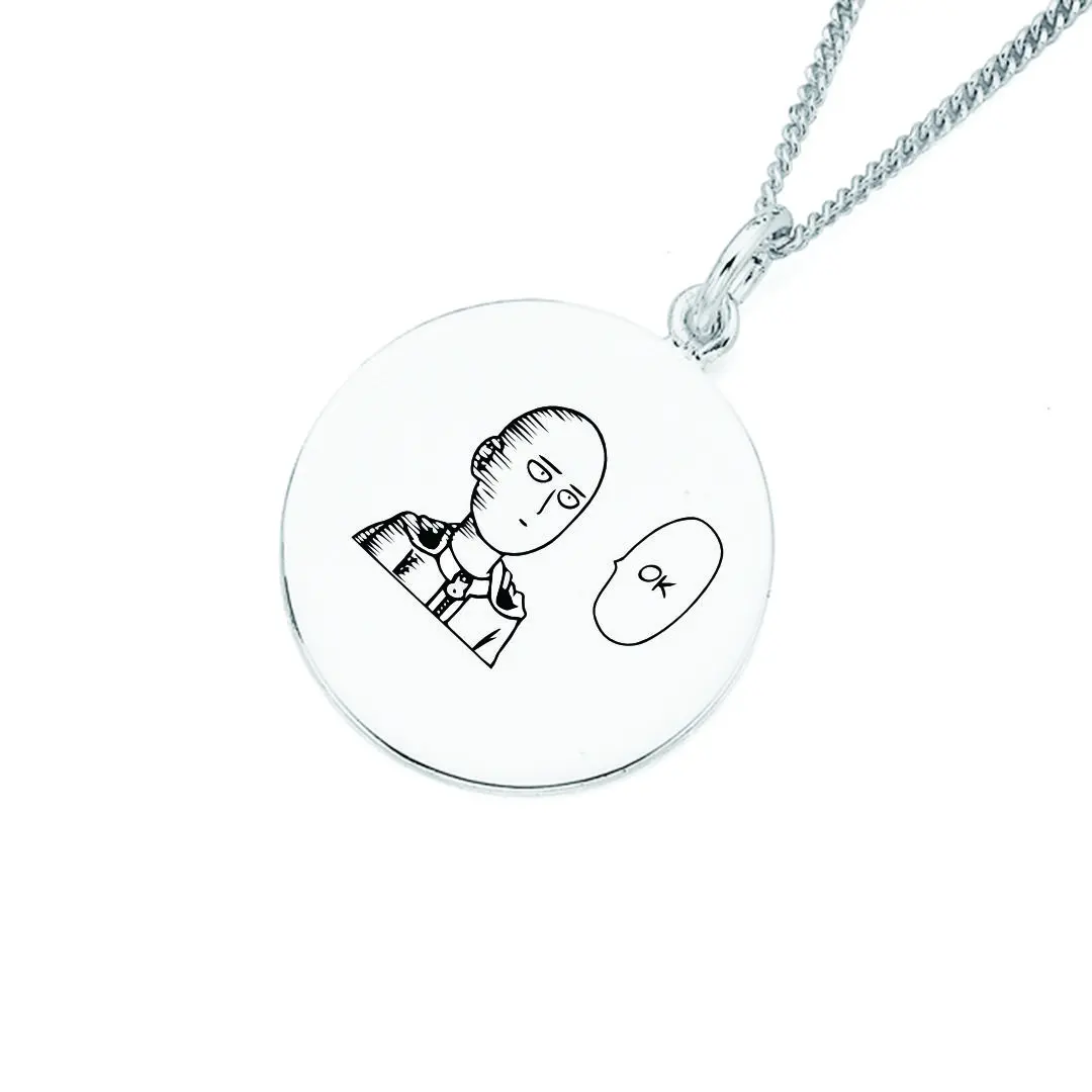 پلاک  One-Punch Man و زنجیر استیل