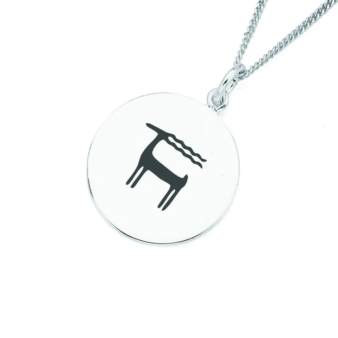 گردنبند بزکوهی و زنجیر استیل