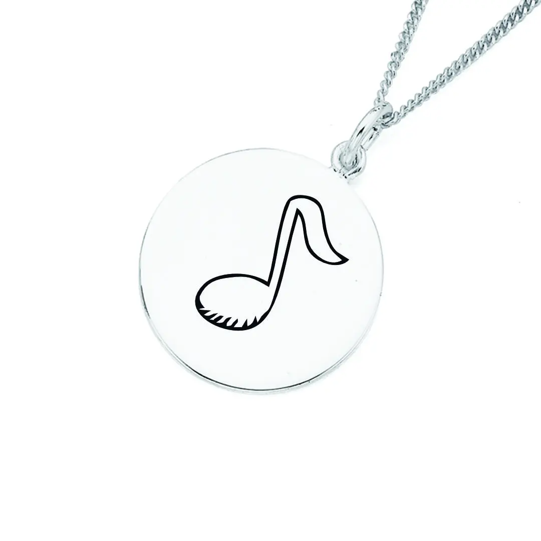 پلاک استیل موزیک به همراه زنجیر