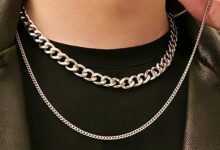 پلاک نقره مردانه همراه با زنجیر چرمی، مناسب برای استایل کژوال