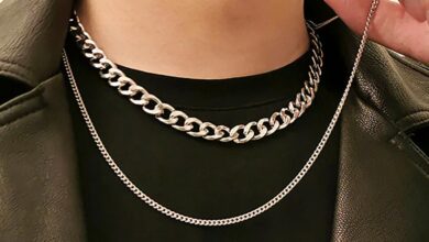 پلاک نقره مردانه همراه با زنجیر چرمی، مناسب برای استایل کژوال