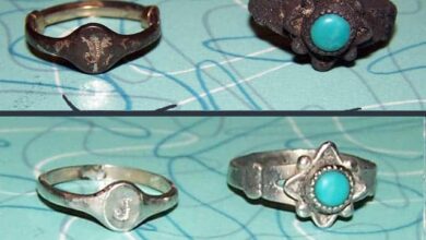 نمایی از نقره کدر شده