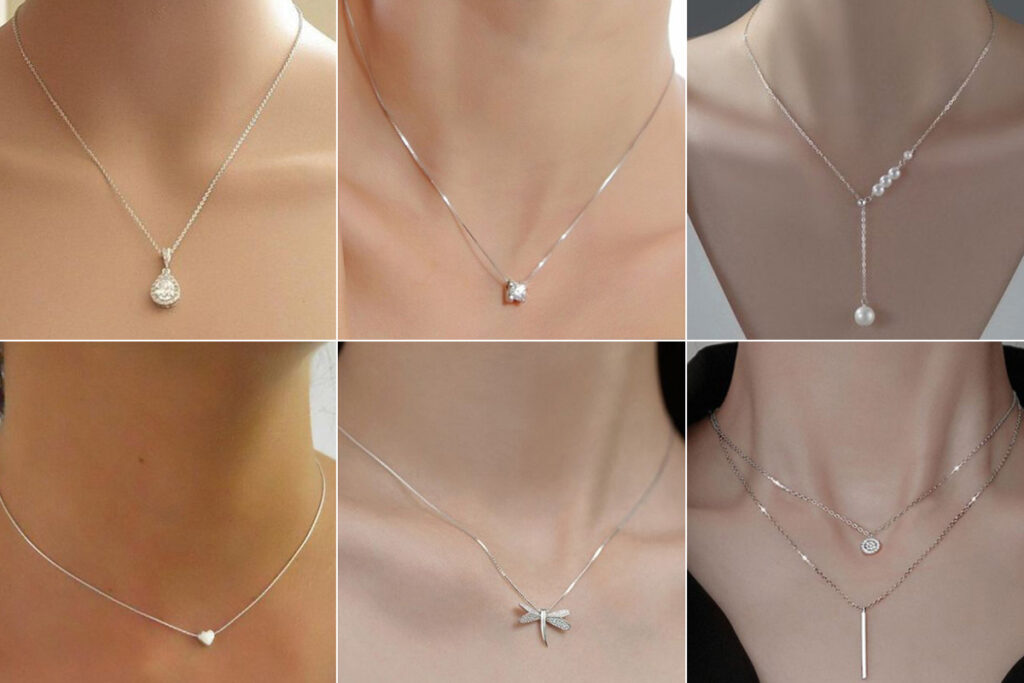 گردنبند نقره 925 با طراحی زیبا