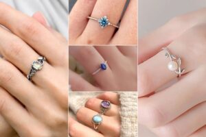 انگشتر نقره کلاسیک با طراحی ساده و زیبا