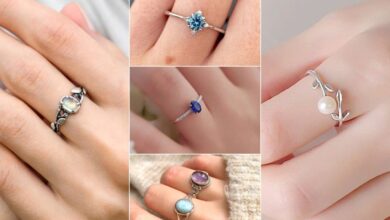 انگشتر نقره کلاسیک با طراحی ساده و زیبا