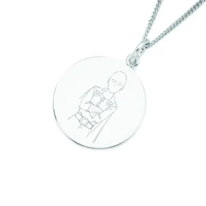 پلاک One-Punch Man و زنجیر استیل