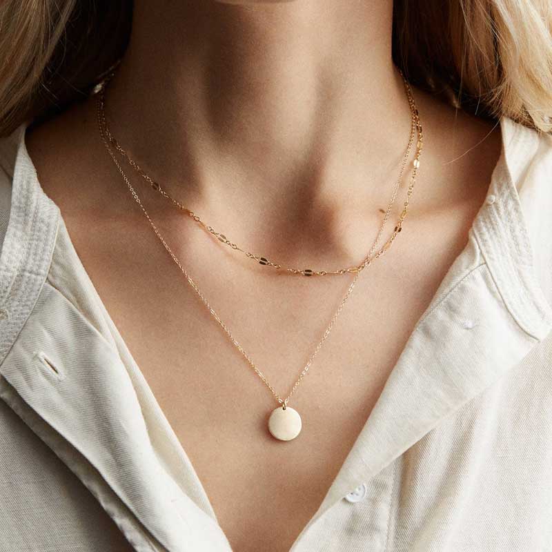 گردنبند نقره مادر مینیمال