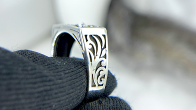 انگشتر نقره مردانه 925 بدون اجرت