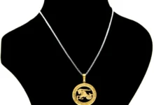 جدیدترین گردن آویز نقره نماد ماه دی برای هدیه دادن