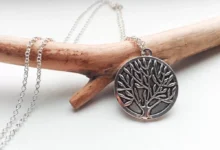 گردن آویز نقره مدل درخت زندگی
