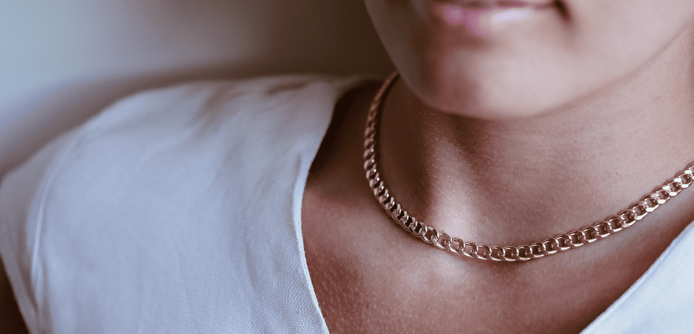 گردنبند نقره زنانه کارتیه به رنگ طلایی