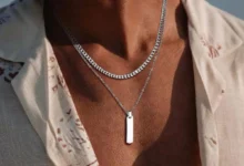 گردنبند نقره مردانه با طراحی مدرن