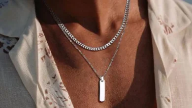 گردنبند نقره مردانه با طراحی مدرن