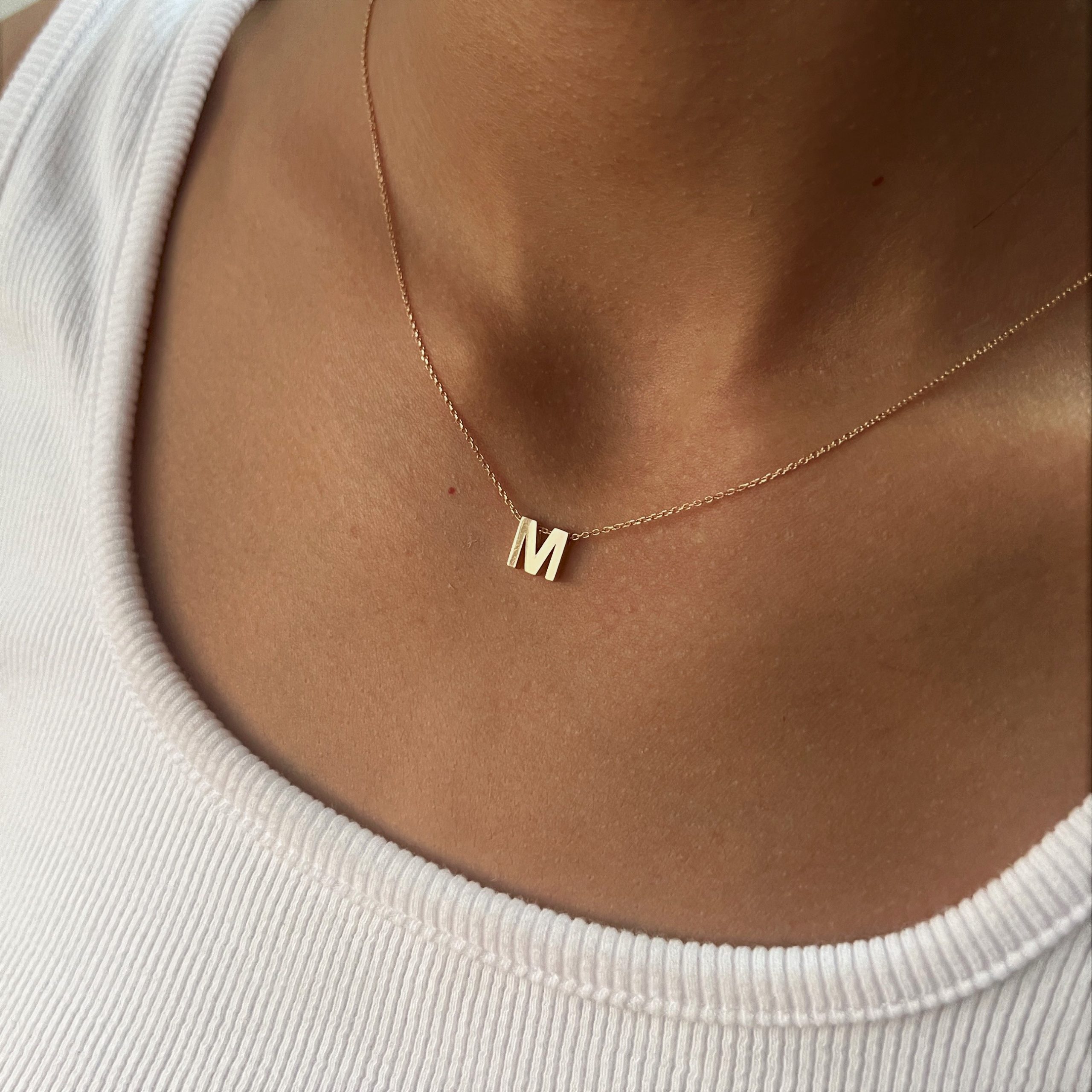گردنبند و آویز پلاک حرف M