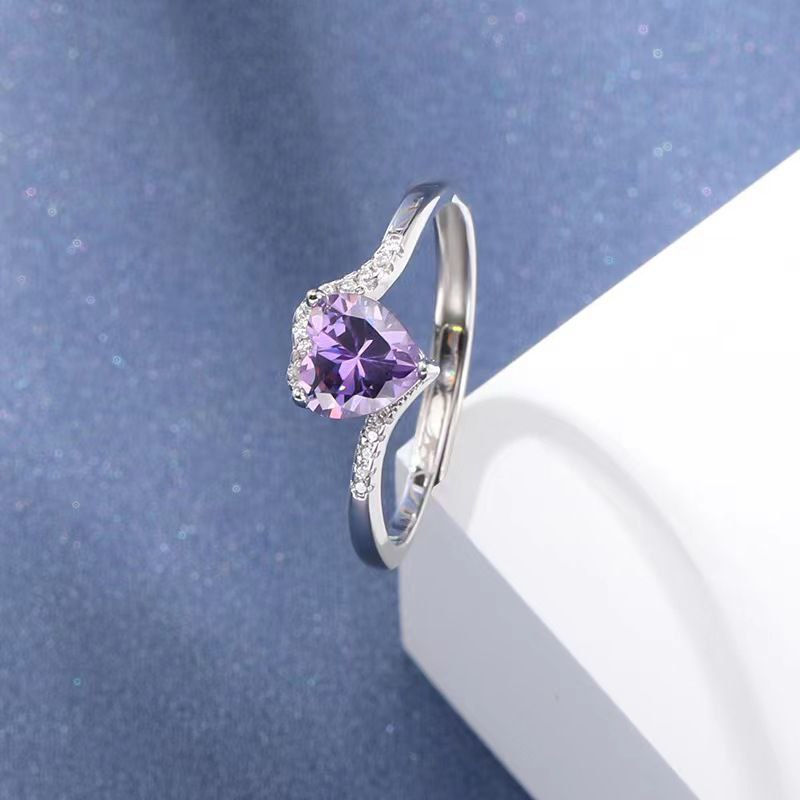 انگشتر نقره زنانه با سنگ‌های قیمتی