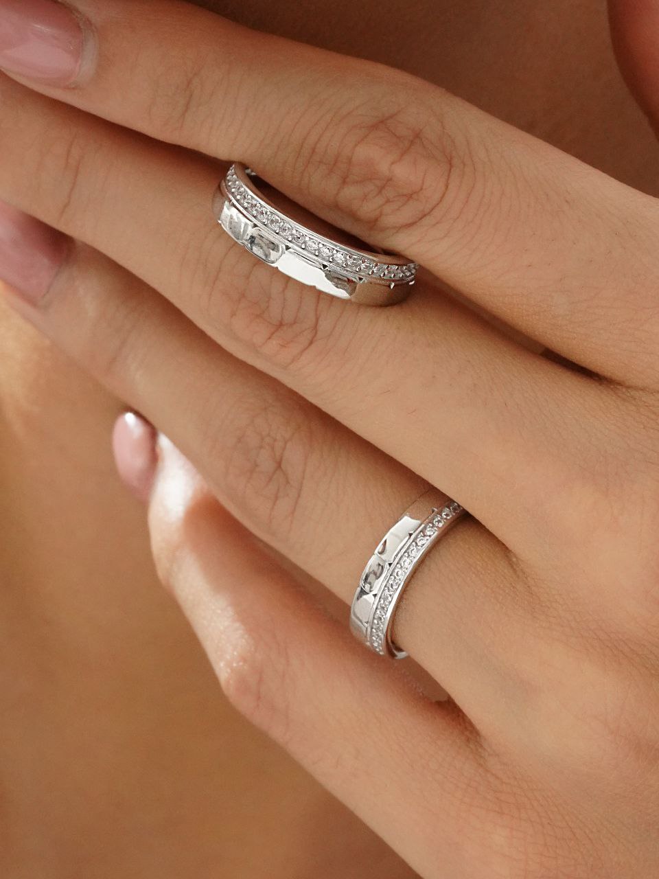 انگشتر نقره نامزدی ساده