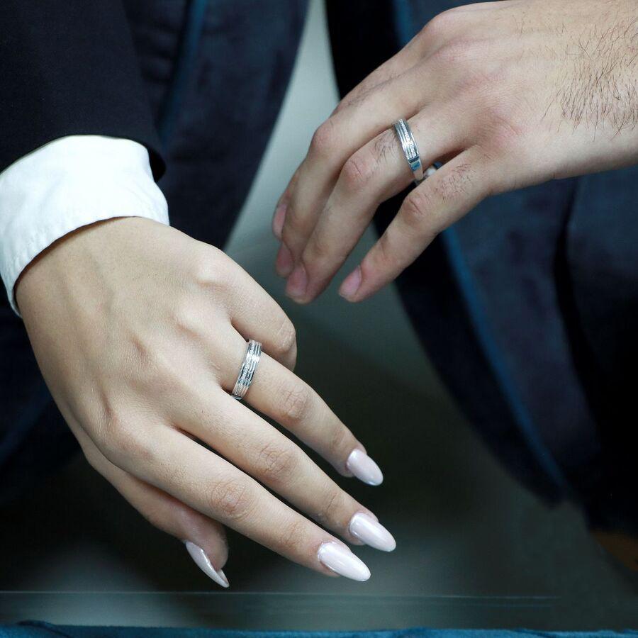 انگشتر نقره نامزدی ست