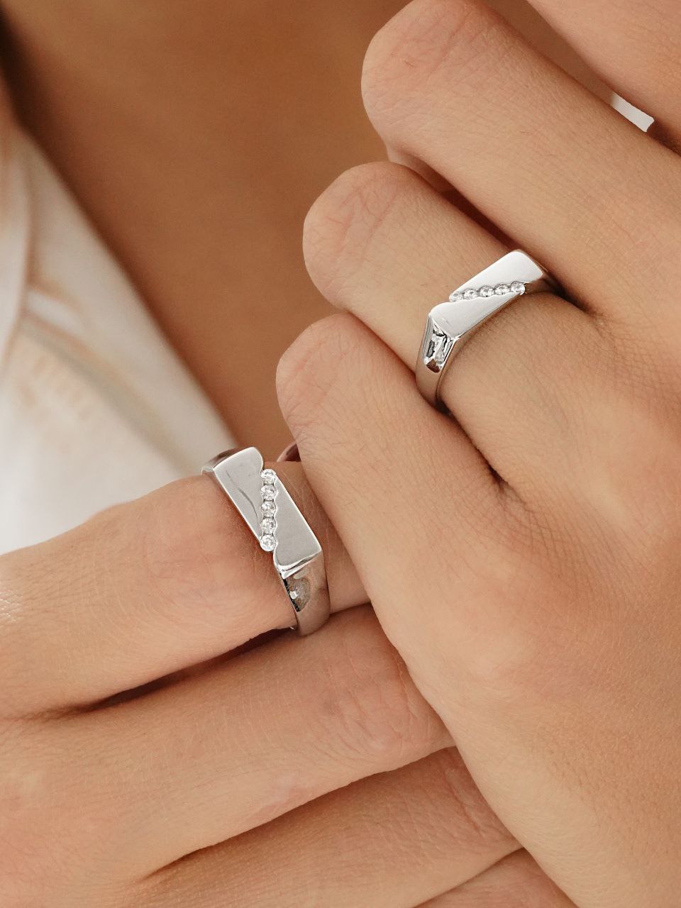 حلقه ازدواج نقره ست