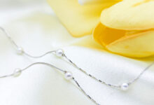 گردنبند زنانه نقره مرواریدی