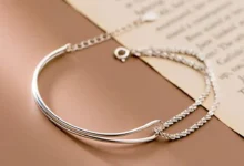 دستبند نقره زنانه با طرح مینیمال