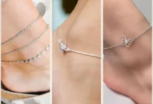 پابند نقره زنانه با طرح های منحصر به فرد