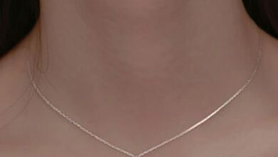 گردن آویز نقره زنانه با سنگ الماس