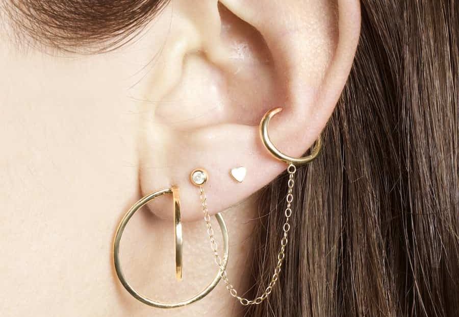 گوشواره‌ی بخیه‌ای نقره زنانه خاص