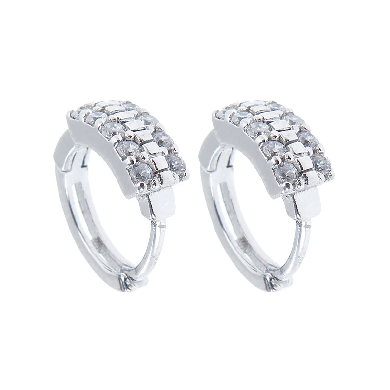 گوشواره‌ی حلقه‌ای زنانه نگین دار